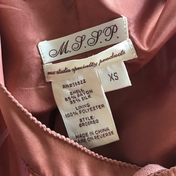 Max Studio Silk Art Deco Pattern Shift Dress Burno - Picture 6 of 7